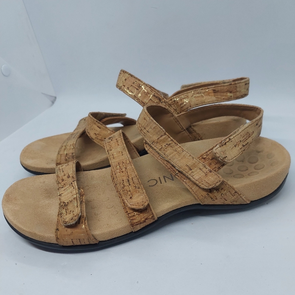 Vionic Amber Cork Sandals Womens Size 7 Adjustable Straps Comfort Casual - Picture 3 of 12